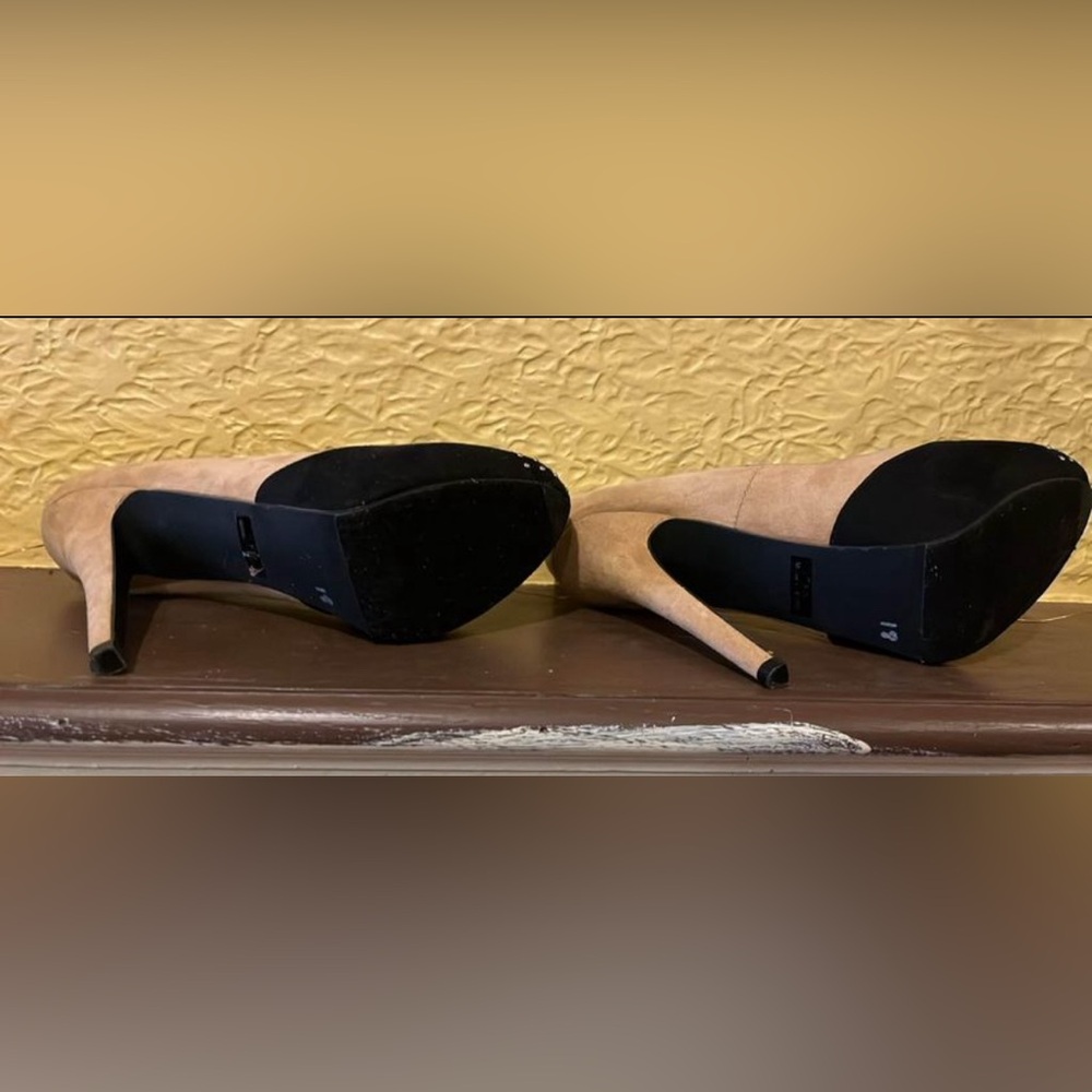 Nude & Black Ladies Stiletto Heels Sz 8.5 - Picture 3 of 6